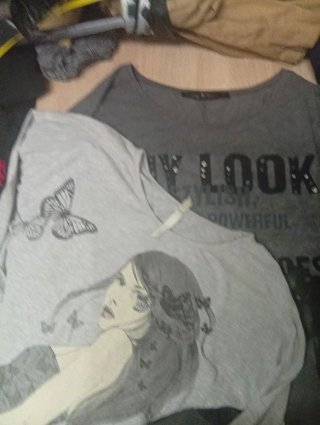 Lote 2 Camisetas Stradivarius Manga Murciélago