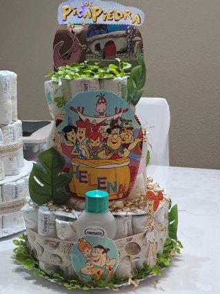 Tarta de pañales temáticos