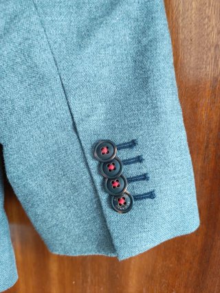 Americana El Ganso Talla 48 Gris Forro Rojo