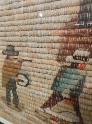 Pareja de tapices textiles vintage