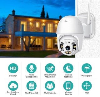 Telecamera Esterna ICSEE Wi-Fi 360° Nuova