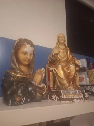 Escultura antigua Jesucristo dorada
