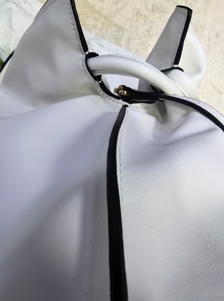 Bolso Loewe Flamenco Clutch Mediano Blanco