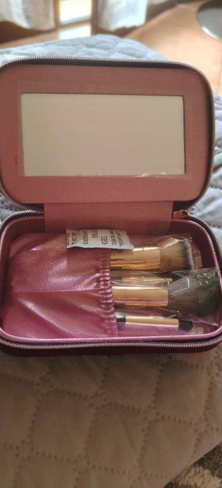 Pochette Charlotte Tilbury velluto bordeaux