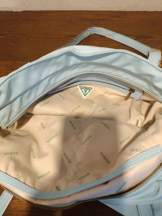 Bolso Guess Lona Azul Turquesa