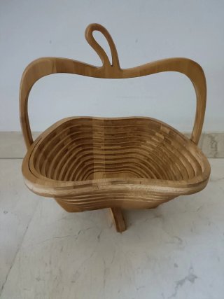 Frutero de madera plegable con asa