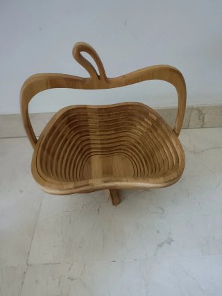 Frutero de madera plegable con asa
