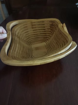 Frutero de madera plegable con asa