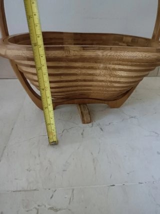 Frutero de madera plegable con asa