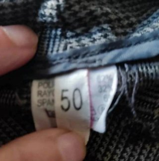 Pantaloni Principe di Galles TG 50 dritti
