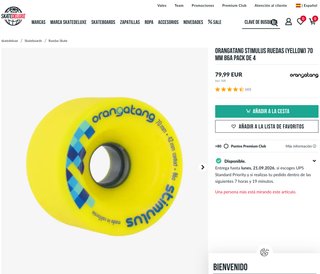 Ruedas Longboard Orangatang Stimulus 70mm 86a