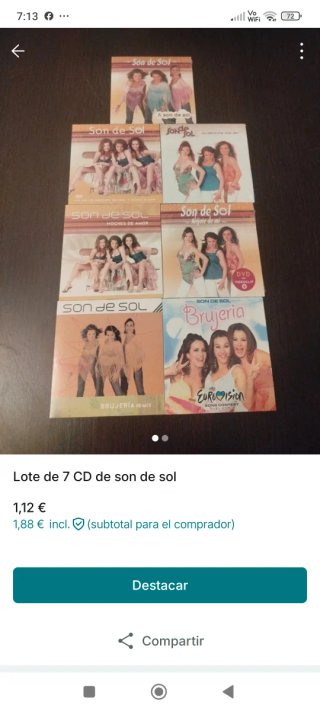 Lote 7 CDs Son de Sol