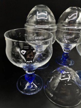Impecables copas de cristal con tapa vintage Italy