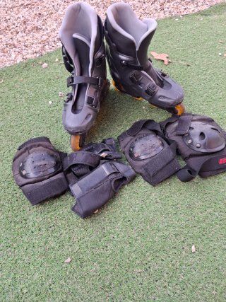 Patines en línea y protecciones