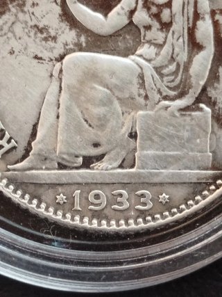 Moneda Antigua 1 Peseta Plata, Republica Española.