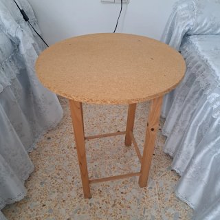 5 Tavolini rotondi da 45 cm con tovaglia