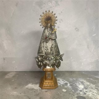 Imagen religiosa metal con ángeles