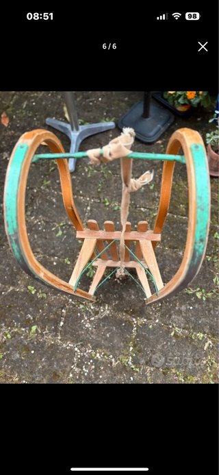 Slitta in legno vintage