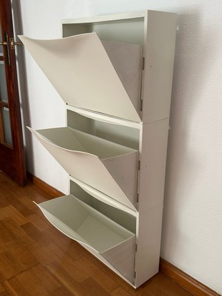 Zapatero Ikea TRONES blanco (3 módulos)