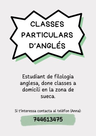 Classes de repàs d'anglès.