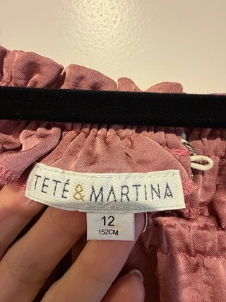Mono Tété & Martina manga abullonada niña talla 12