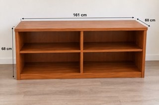 Mueble/estanteria bajo de madera marrón