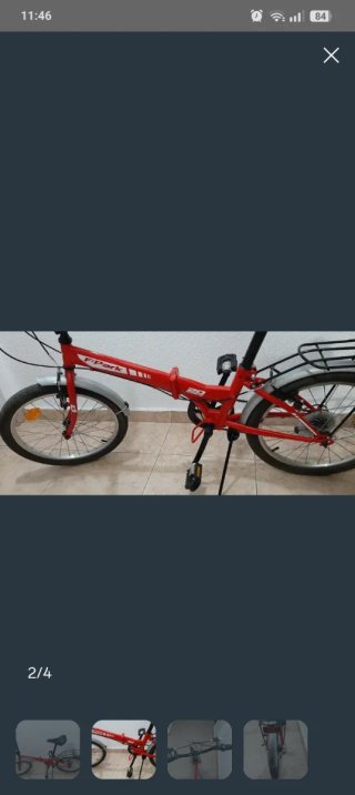 Bicicleta plegable F-Park roja