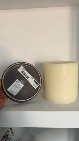 Vela XXL IKEA Beige y Marrón