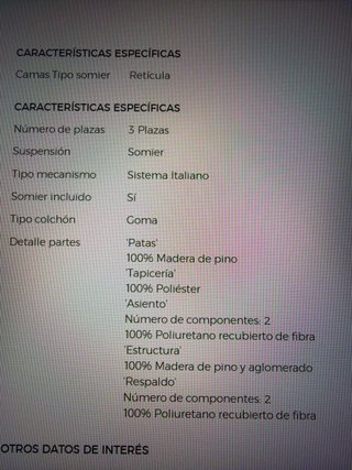 Sofá cama 3 plazas gris