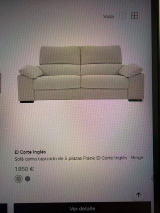 Sofá cama 3 plazas gris