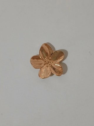 Decoración Flor Metal Dorada