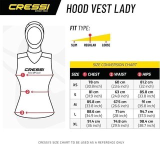 Cressi Base Layer Hood Mujer 2.5mm NUEVO
