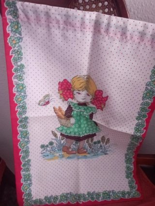Bolsa de tela para pan con diseño infantil
