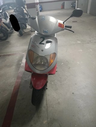 Ciclomotor 49cc Scooter Rojo/Plata