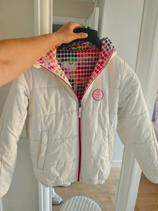 Chaqueta impermeable reversible multicolor