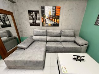 Sofá Chéster Gris Tela