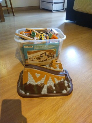 KidKraft Set Tren Construcción Cubo