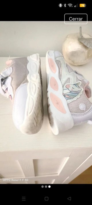 Zapatillas deportivas niña blancas y rosas