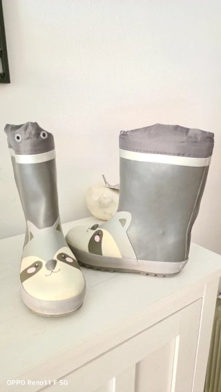 Botas de agua niña mapache