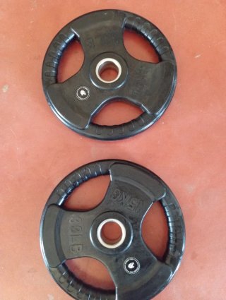 8 Discos Olímpicos 15 kg Fitness Tech