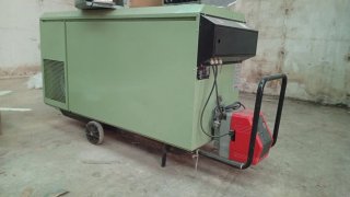 Estufa industrial gasoil verde y roja