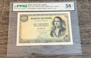 Billete 1000 Pesetas España 1949 PMG 58 EPQ