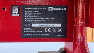 Sierra de mesa Einhell TC-TS 200, como nueva