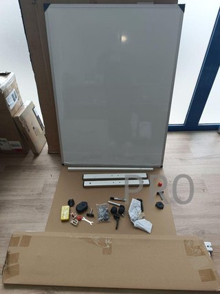 Pizarra blanca móvil de doble cara, 1200x900mm