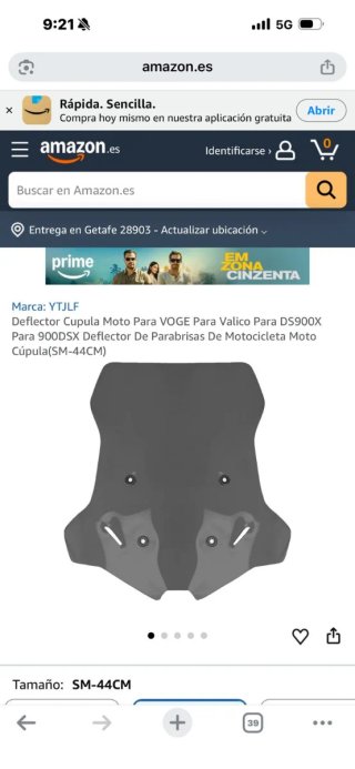 Cúpula Voge DS900X - Deflector Parabrisas