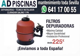 Filtro Coral piscinas depuradora Sevilla Málaga