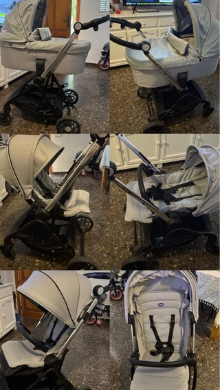 Carrito Bebé Chicco 3 Piezas Gris