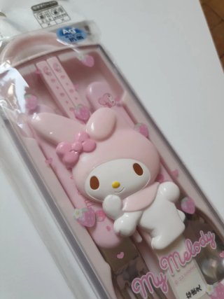Set cubiertos My Melody tenedor, cuchara, palillos