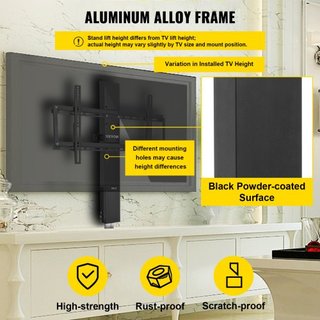 Soporte de TV Elevador Motorizado Montaje Automático para Pantallas Planas LCD/LED/OLED Plasma de 66–152.4 cm Soporte de TV Eléctrico de Alta Resistencia Elevador de TV Motorizado