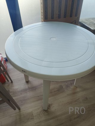 Tavolo da giardino bianco Braga 90cm